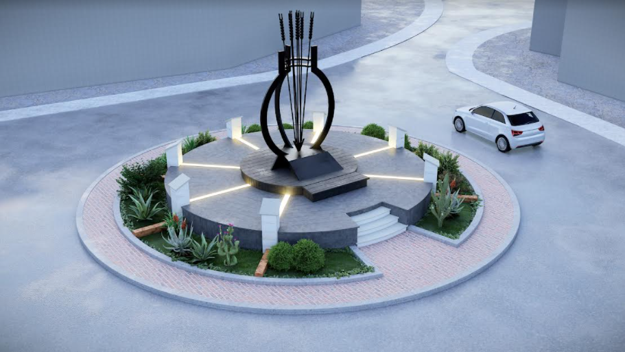 مجلس كوكب أبو الهيجاء المحلي يقوم يترميم النصب التذكاري في دوار البيادر